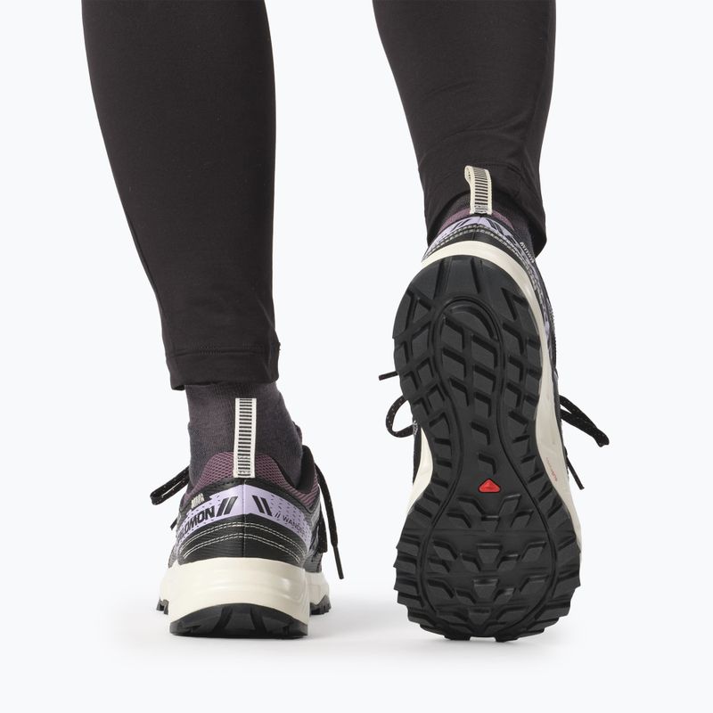 Women's running shoes Salomon Wander moonscape/black/pastel lilac 12
