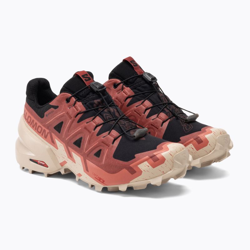 Women's running shoes Salomon Speedcross 6 GTX black/cow hide/faded rose 7