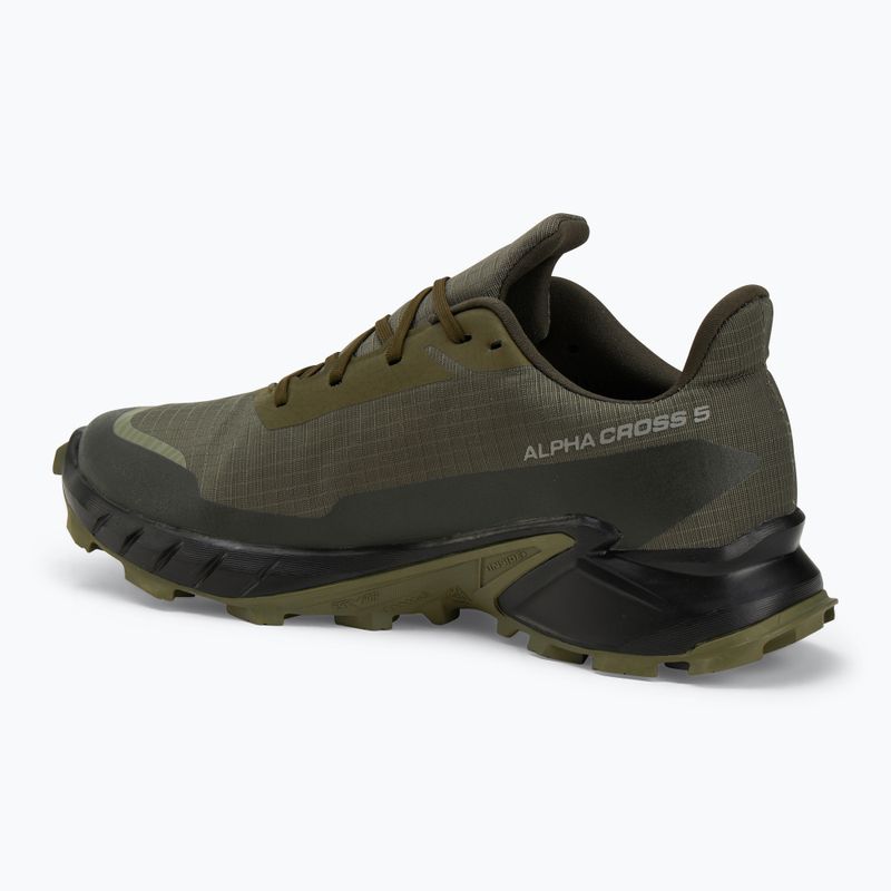 Men's running shoes Salomon Alphacross 5 GTX olive night/black 3