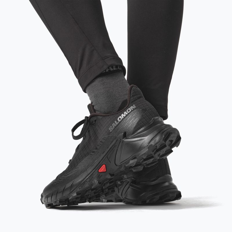 Women's running shoes Salomon Alphacross 5 black/black/ebony 9