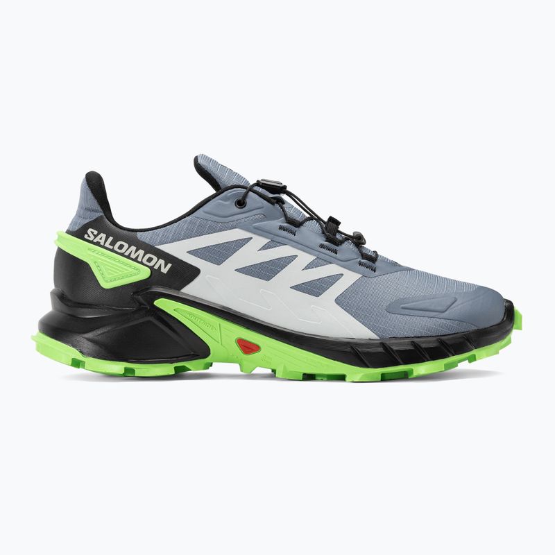Salomon Supercross 4 men's running shoes flint stone/black/green gecko 2