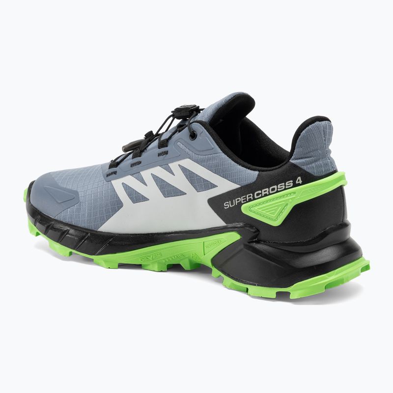Salomon Supercross 4 men's running shoes flint stone/black/green gecko 3