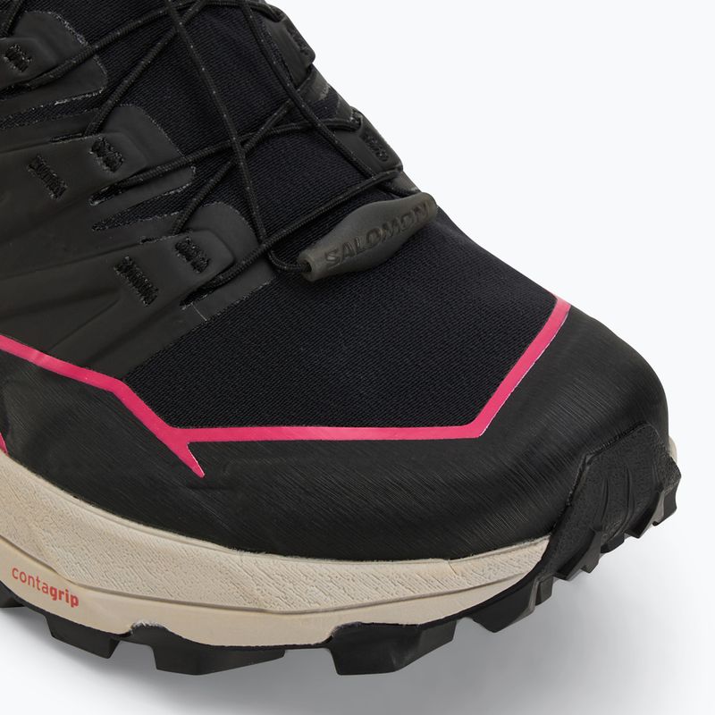 Women's running shoes Salomon Thundercoss GTX black/black/pink 7