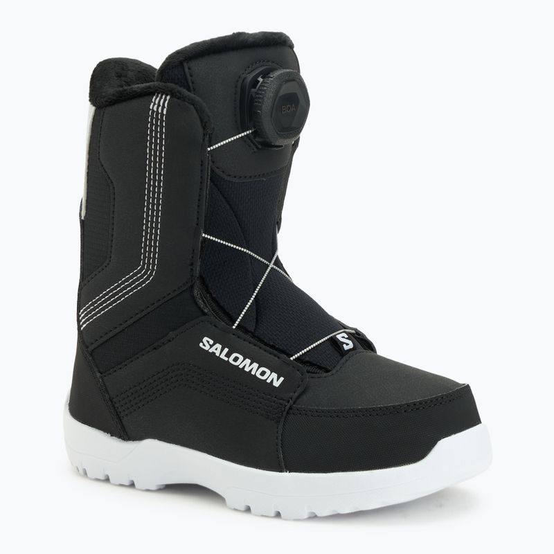 Children's snowboard boots Salomon Whipstar Boa Jr black/black/white