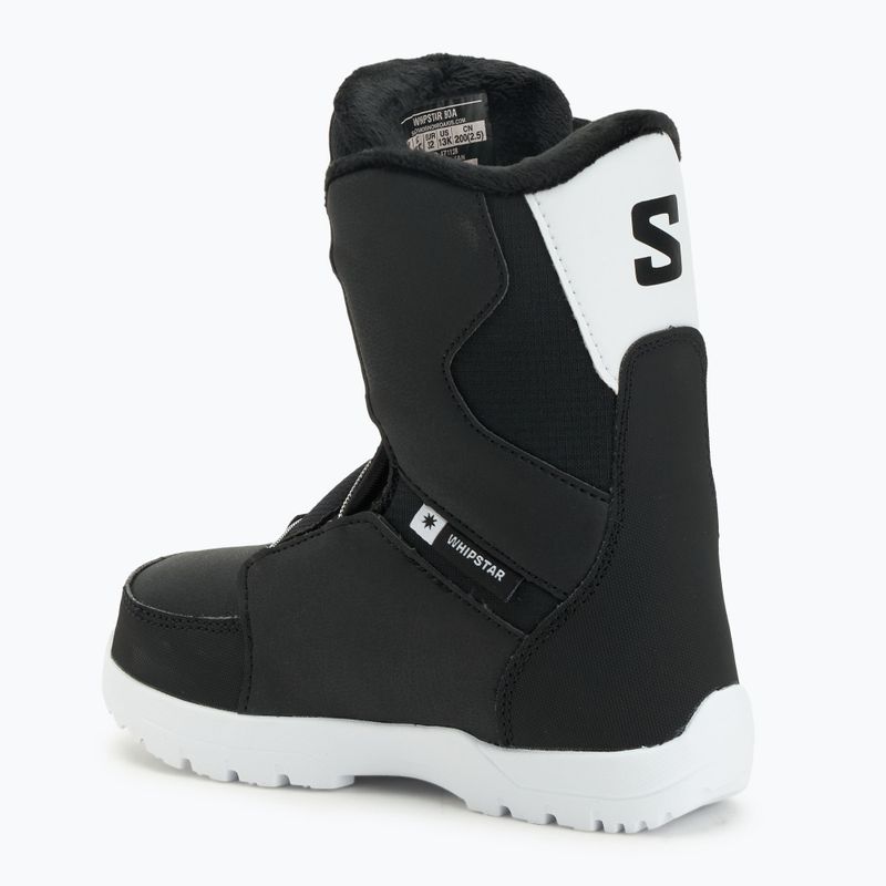 Children's snowboard boots Salomon Whipstar Boa Jr black/black/white 2