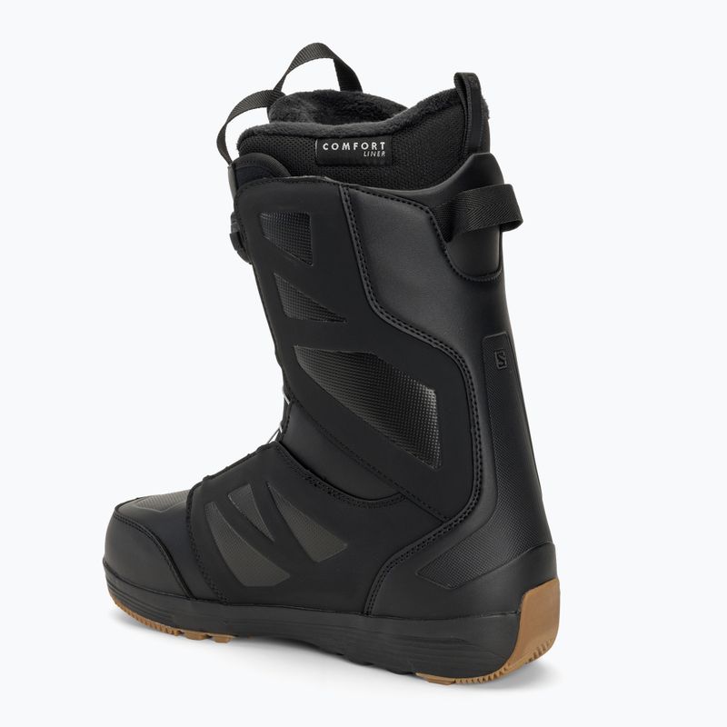 Men's Salomon Launch Boa SJ Boa black/black/white snowboard boots 2