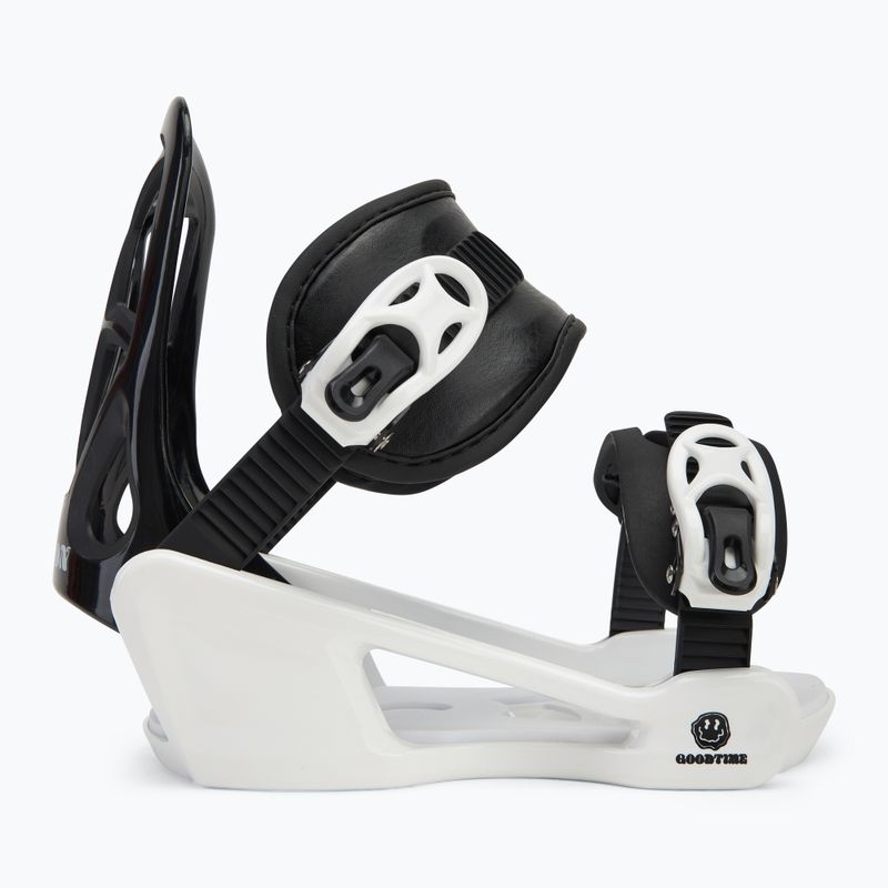 Children's snowboard bindings Salomon Goodtime XS black/white 2