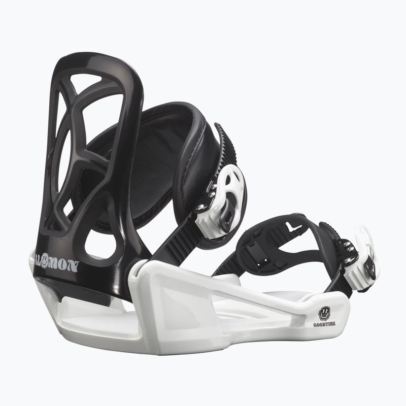 Children's snowboard bindings Salomon Goodtime XS black/white 2