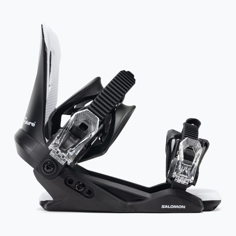 Children's snowboard bindings Salomon The Future black/white 2
