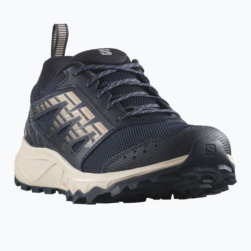 Men's Salomon Wander carbon/india ink/almond buff running shoes 8