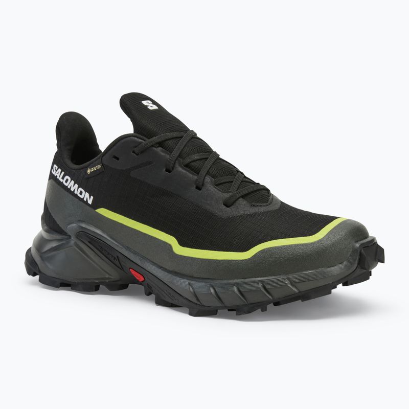 Men's running shoes Salomon Alphacross 5 GTX black/peat/sulphur spring