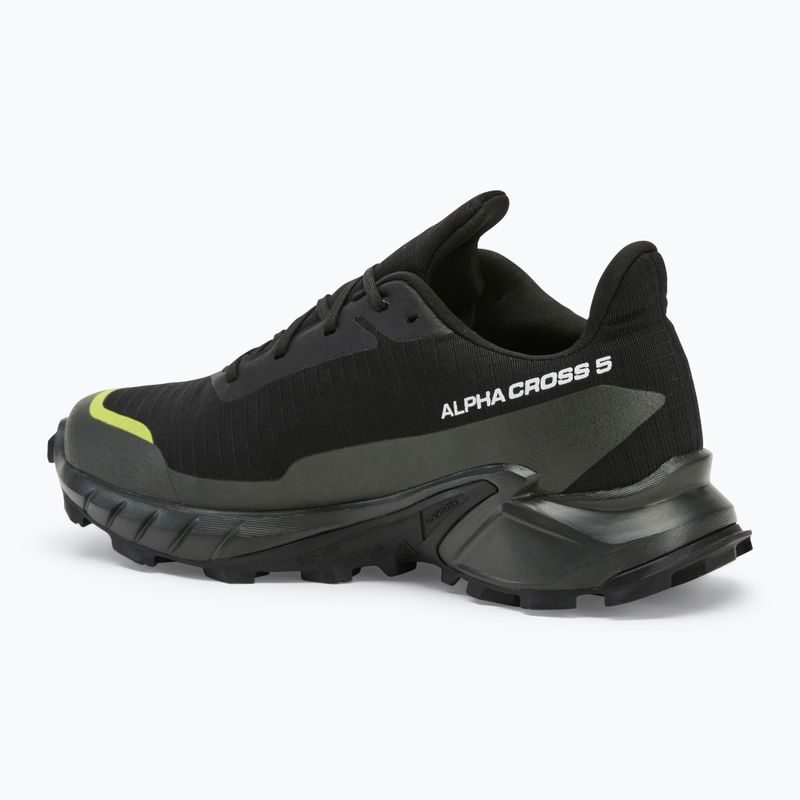 Men's running shoes Salomon Alphacross 5 GTX black/peat/sulphur spring 3