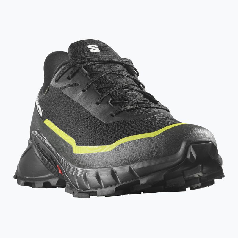 Men's running shoes Salomon Alphacross 5 GTX black/peat/sulphur spring 8
