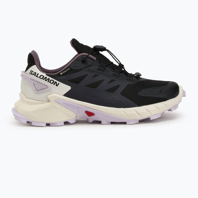 Women's running shoes Salomon Supercross 4 GTX black/vanilla ice /orchid petal 2