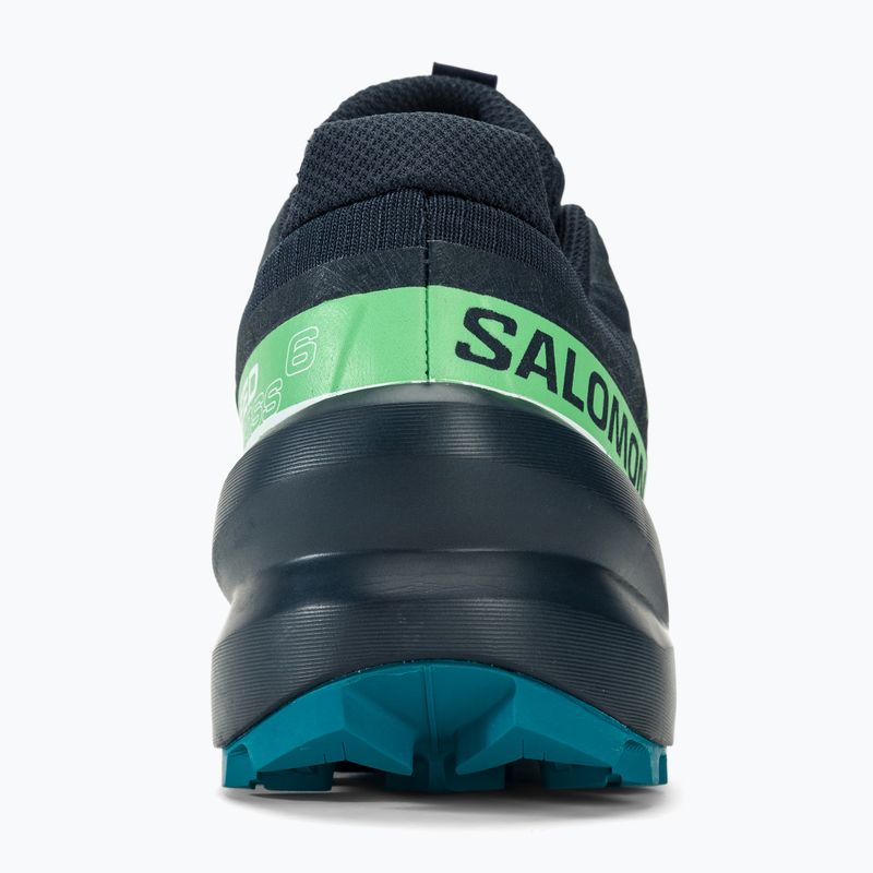 Men's Salomon Speedcross 6 carbon/tahitian tide/white running shoes 7