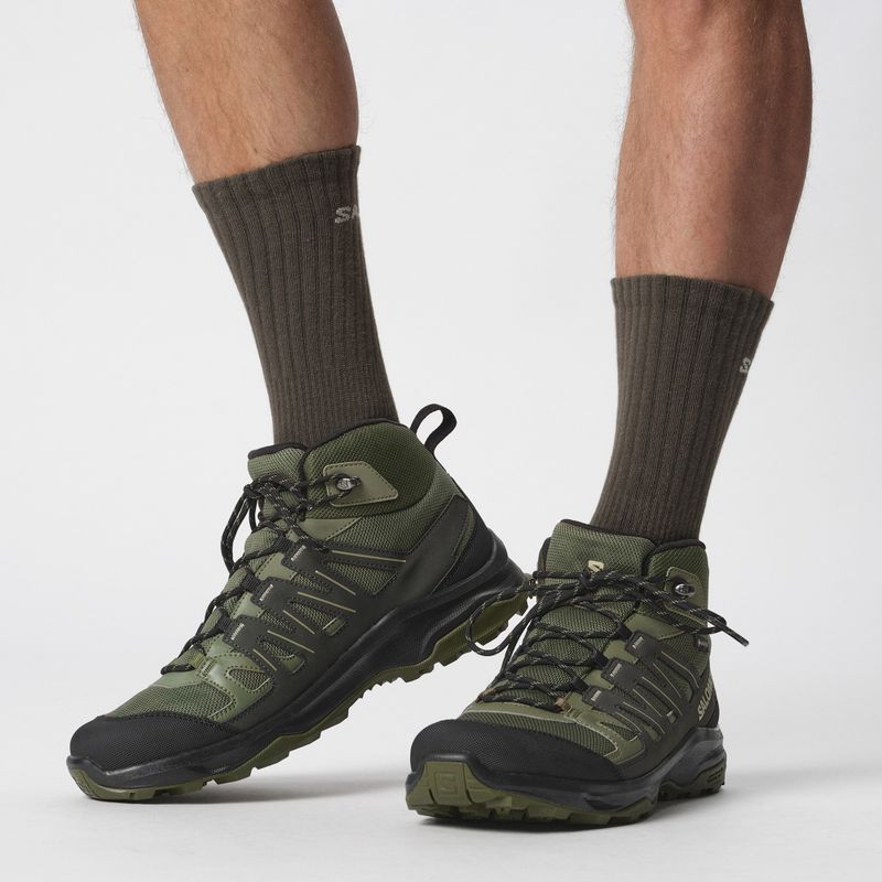 Salomon Evasion Crew 2 pair olive night/alpha socks 4