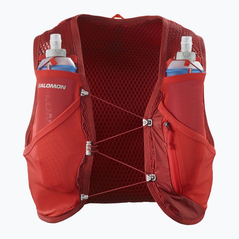 Salomon Active Skin 8 set red dahlia/high risk running vest