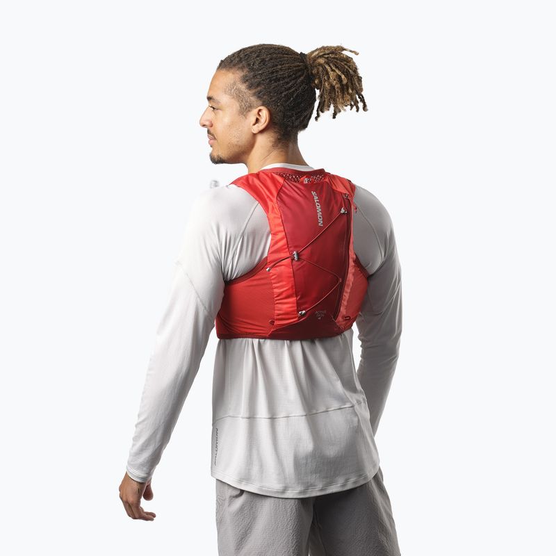 Salomon Active Skin 4 set red dahlia/high risk running vest 4