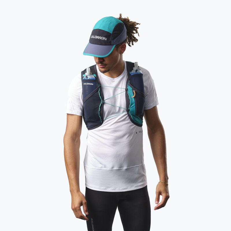 Salomon Active Skin 8 set running vest tahitian tide/carbon 3