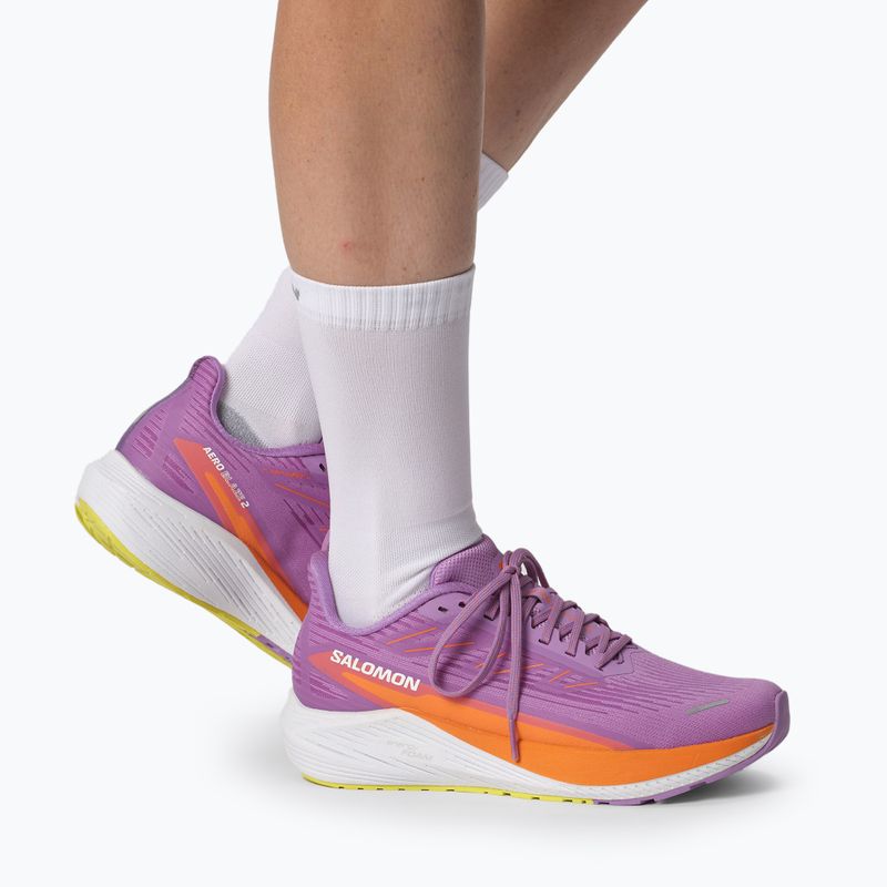 Women's running shoes Salomon Aero Blaze 2 iris orchid/dragon fire/sulphur spring 4