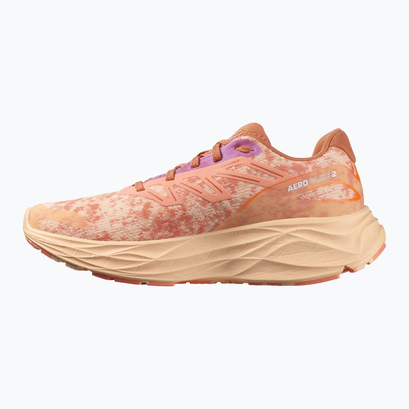Salomon Aero Glide 2 women's running shoes spice route/peach quartz/fresh salmon 10