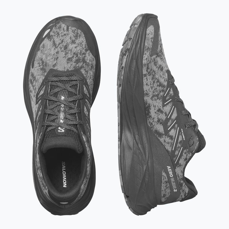 Men's running shoes Salomon Aero Glide 2 black/phantom/ghost grey 13