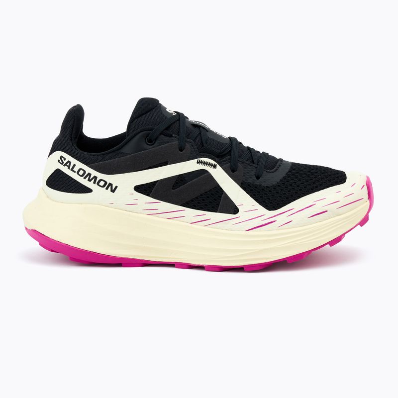 Salomon Ultra Flow women's running shoes black/transparent yellow/rose violet 2