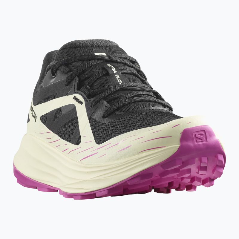 Salomon Ultra Flow women's running shoes black/transparent yellow/rose violet 8