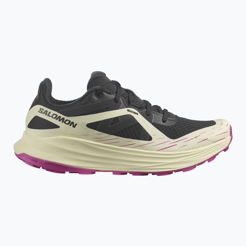 Salomon Ultra Flow women's running shoes black/transparent yellow/rose violet 9