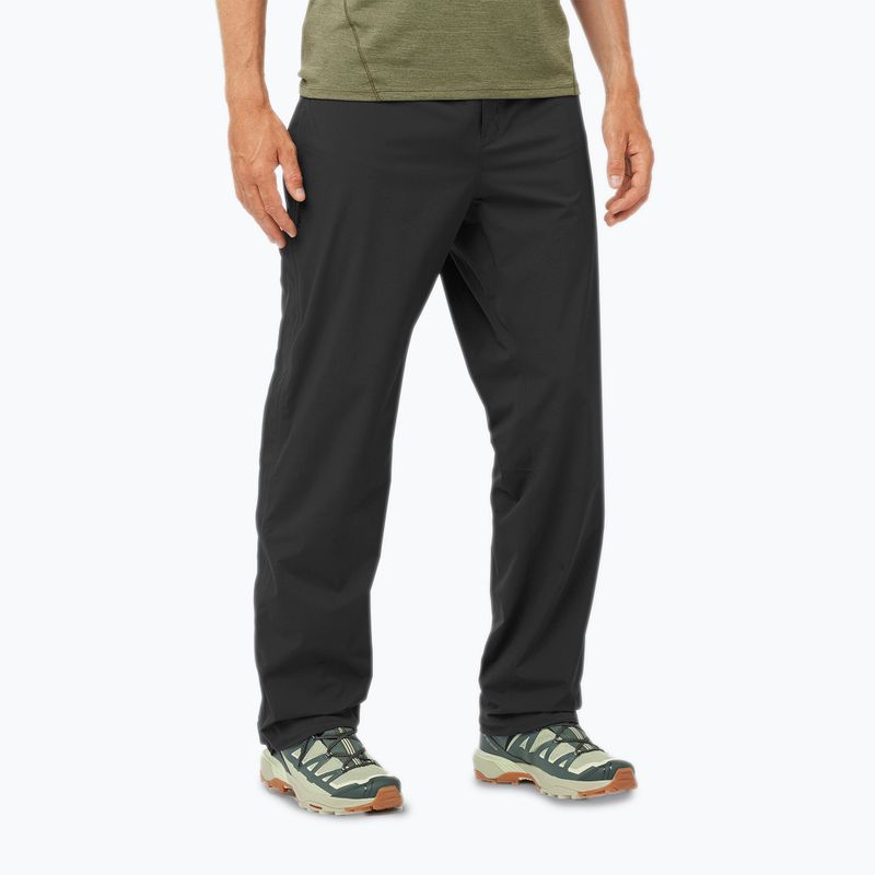 Men's Salomon Outerpath Wp deep black rain trousers