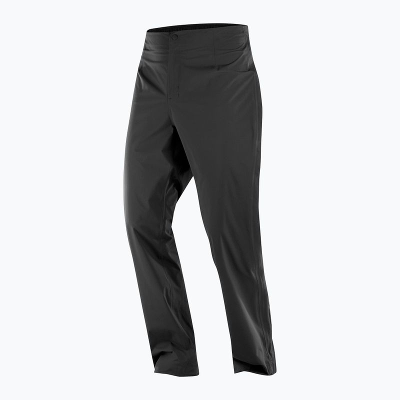 Men's Salomon Outerpath Wp deep black rain trousers 4