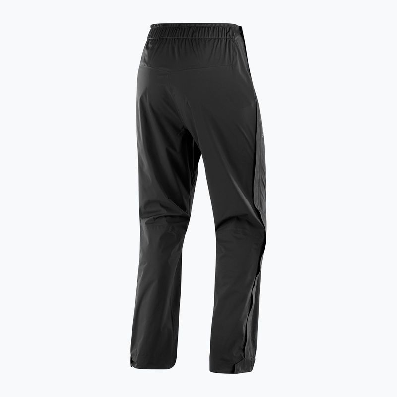 Men's Salomon Outerpath Wp deep black rain trousers 5