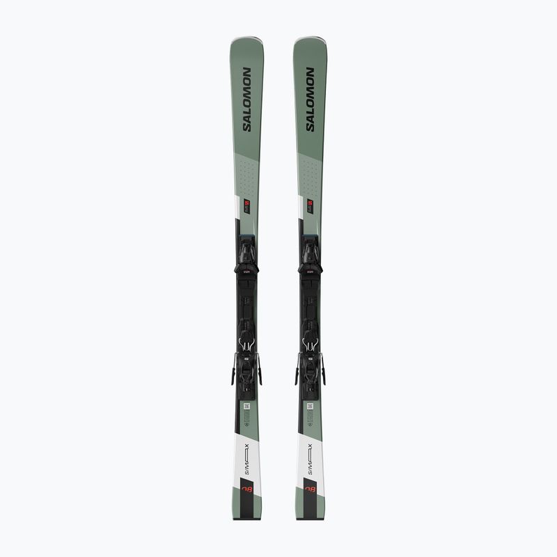 Salomon S/Max 8 downhill ski + bindings M10 GW oil green/black/white
