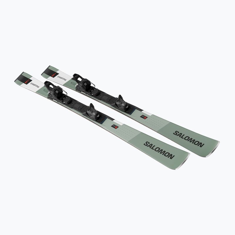 Salomon S/Max 8 downhill ski + bindings M10 GW oil green/black/white 3