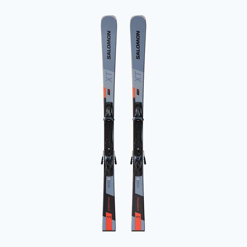 Salomon S/Max 10 XT downhill skis + MI12 GW bindings copen blue/black/neon red