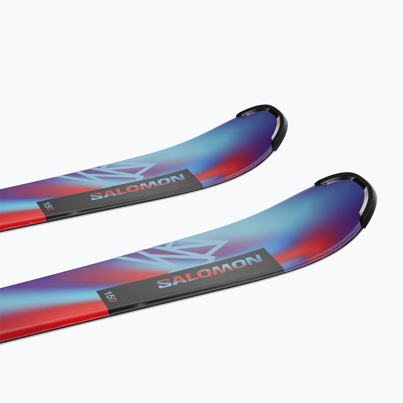 Children's downhill skis Salomon QST Jr S + bindings C5 GW pastel neon blue 3/poppy red/black 5