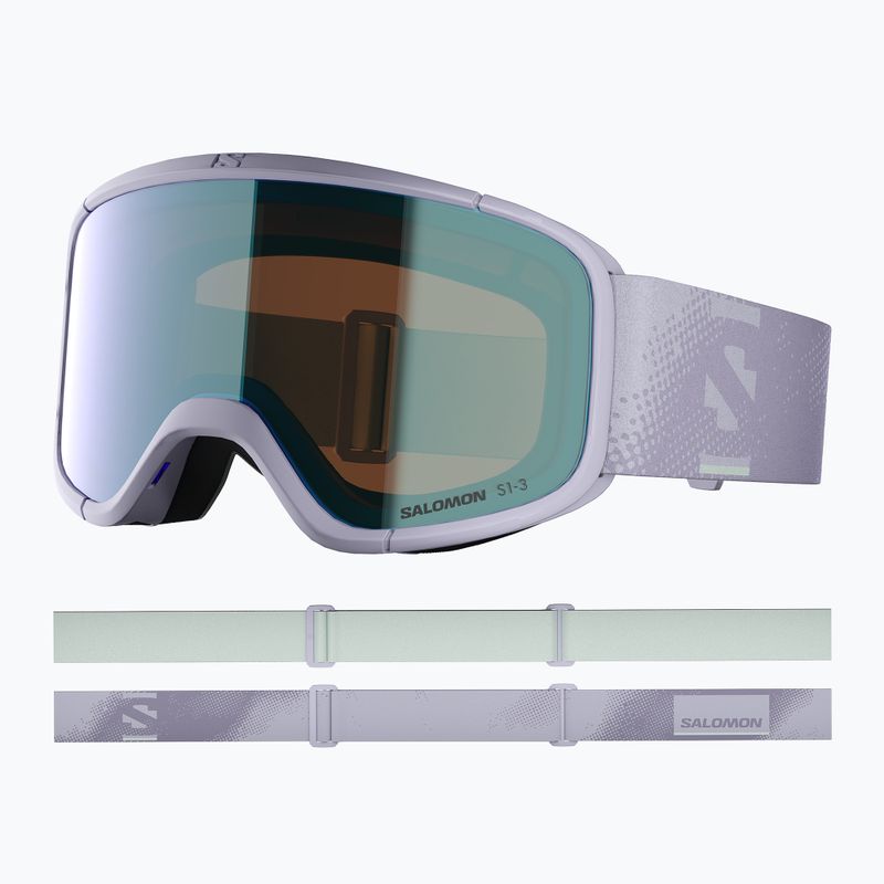 Ski goggles Salomon Aksium 2.0 S Photo evening haze/photo ml blue 5