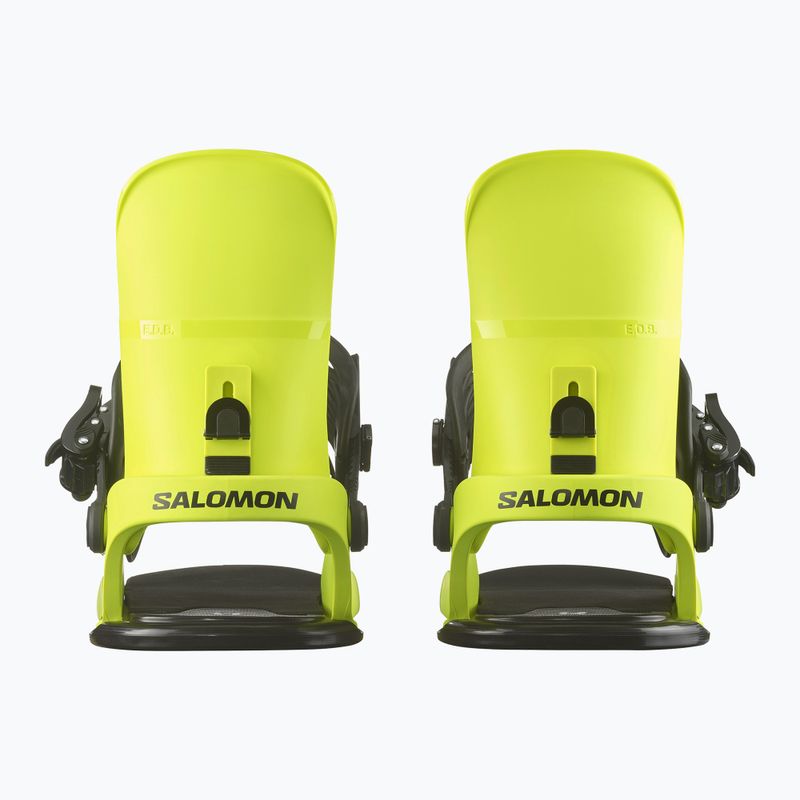 Snowboard bindings Salomon EDB neon yellow 3