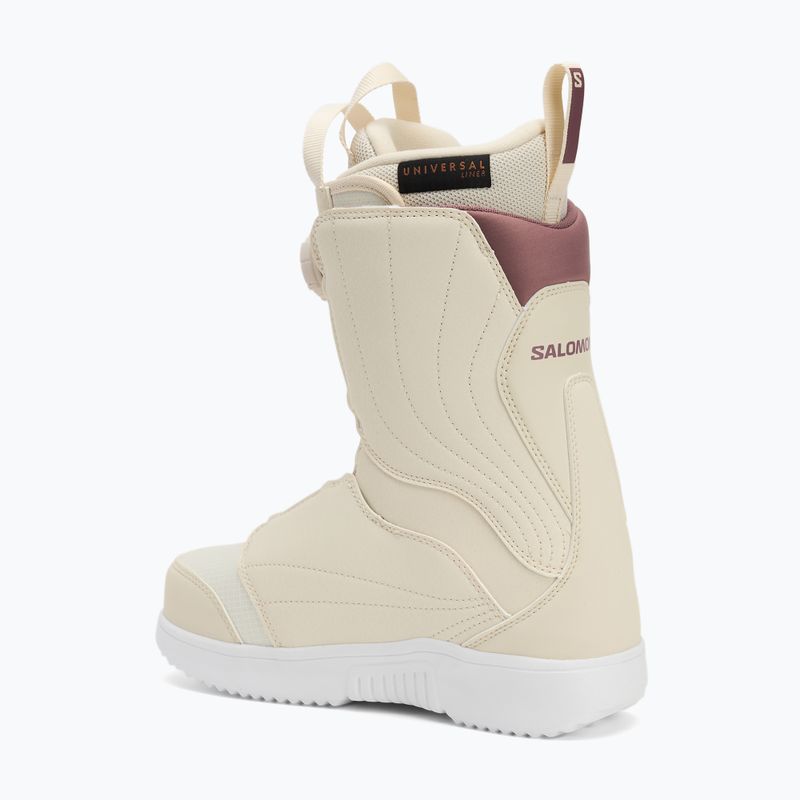 Women's snowboard boots Salomon Pearl Boa almond milk/vanilla ice/grape shake 2