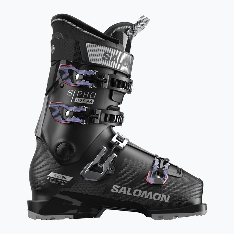 Women's ski boots Salomon S/Pro Supra 80 W GW black/silver met./sweet lavender 6
