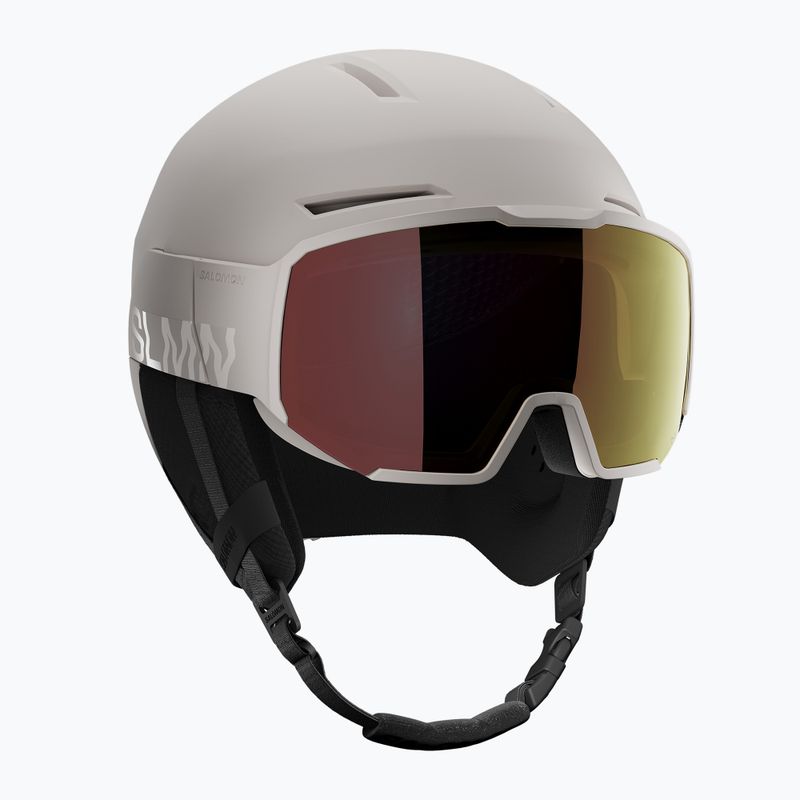 Ski helmet Salomon Osmo Pro Sigma Photo grey violet/poppy red