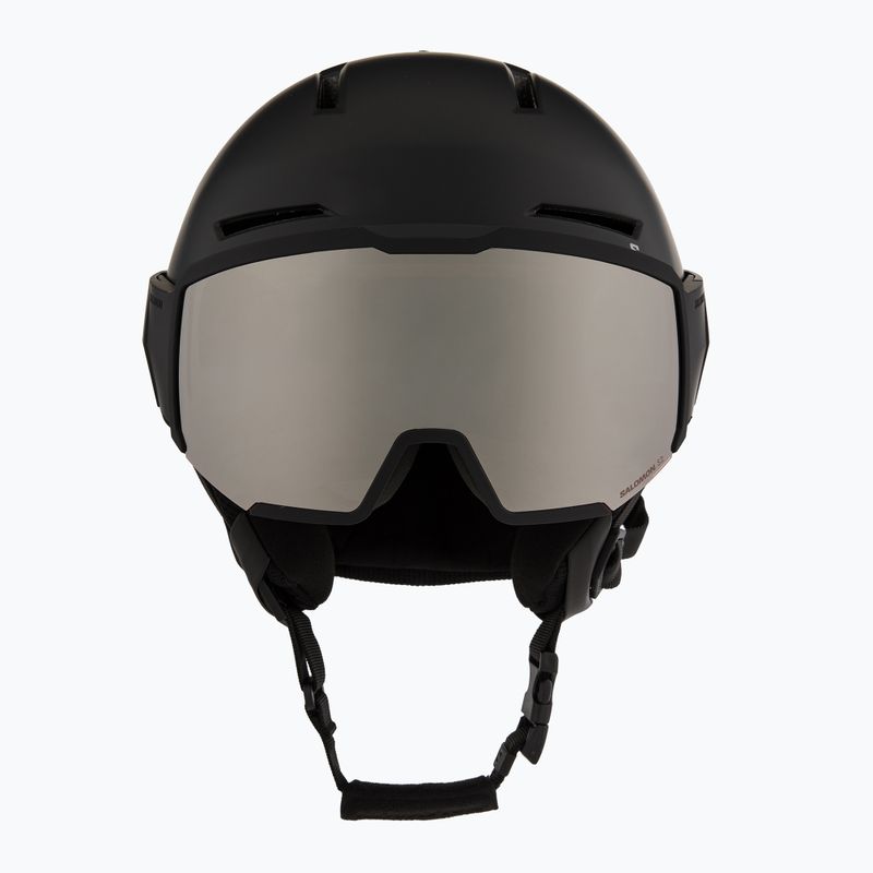 Salomon Osmo ski helmet black/flash tonic orange 2