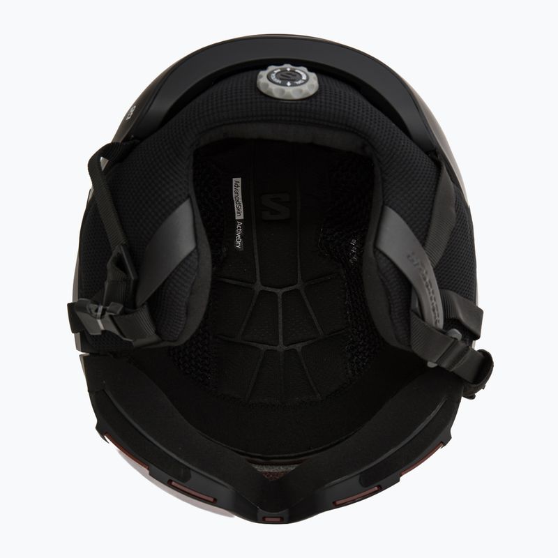 Salomon Osmo ski helmet black/flash tonic orange 5