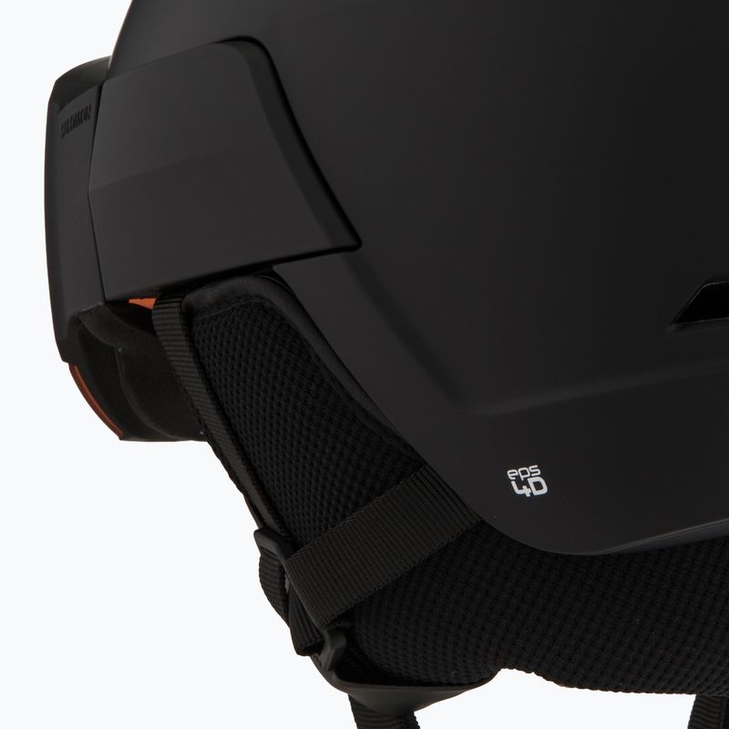 Salomon Osmo ski helmet black/flash tonic orange 7