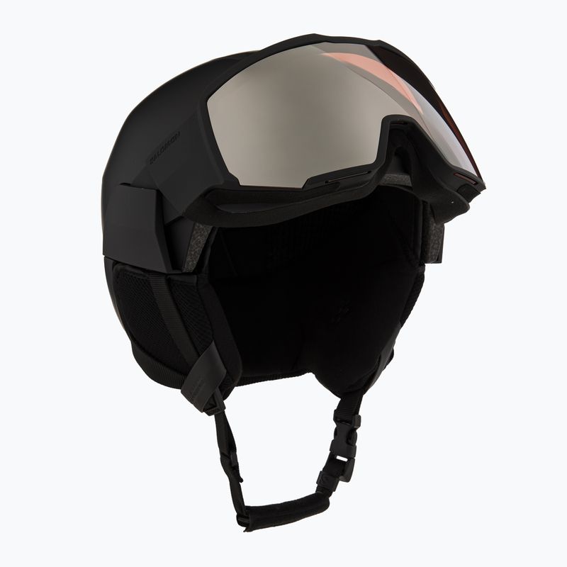 Salomon Osmo ski helmet black/flash tonic orange 10