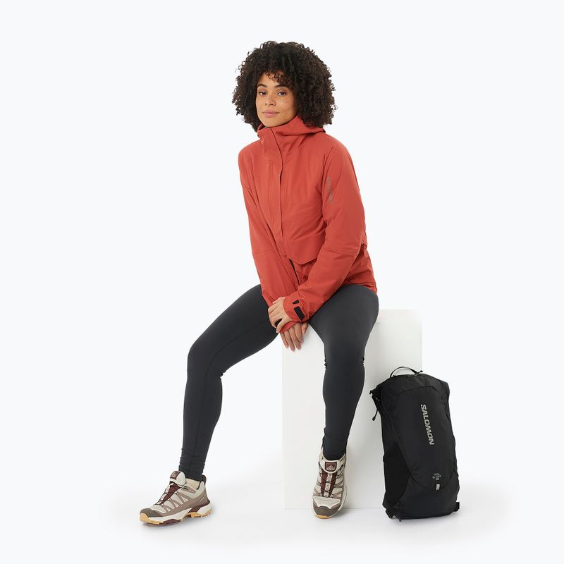 Salomon Outerpath Pro tandoori spice women's rain jacket 5