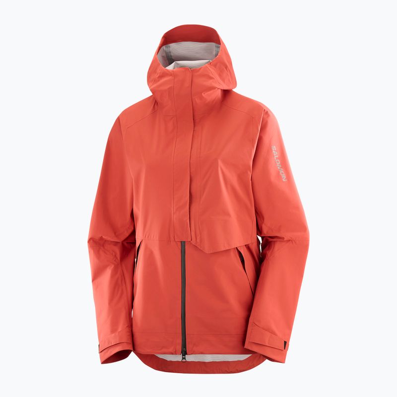 Salomon Outerpath Pro tandoori spice women's rain jacket 6