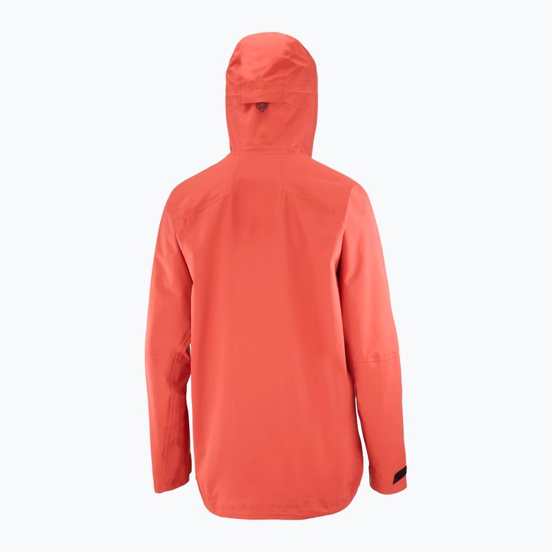 Salomon Outerpath Pro tandoori spice women's rain jacket 7