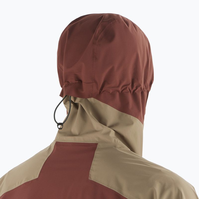Men's Salomon Outerpath Pro rum raisin/shitake rain jacket 7