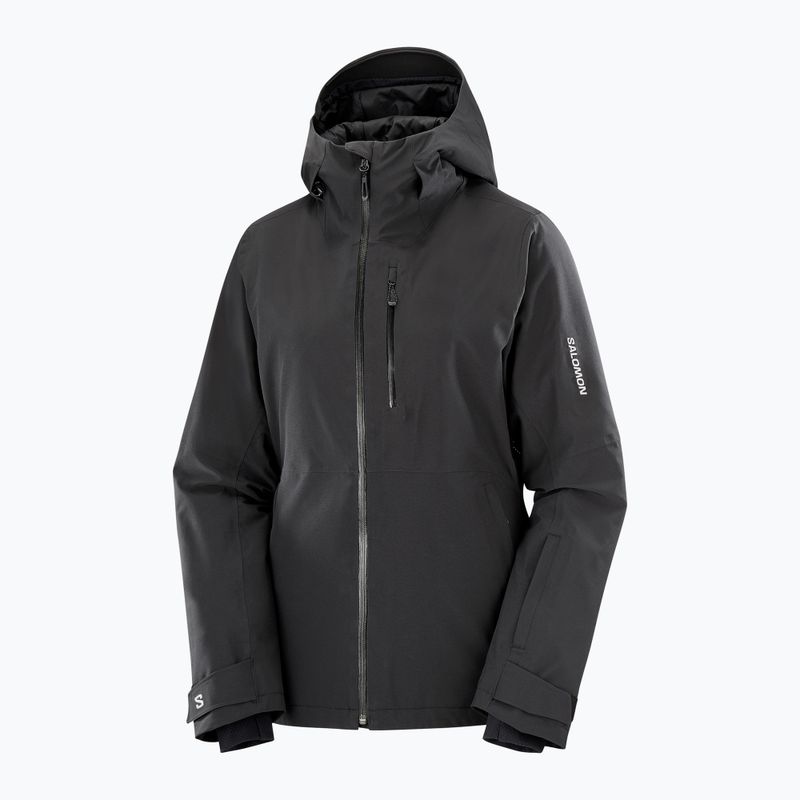 Women's ski jacket Salomon Highland deep black 4